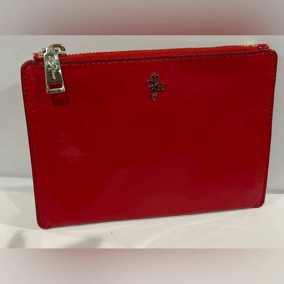 Cole Hann Red Patent Leather Wallet clutch - Picture 2 of 6